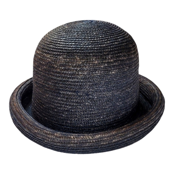 Betmar black vintage straw hat 8 - Picture 2 of 6